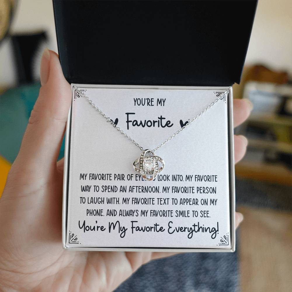 You're My Favorite - Love Knot Necklace