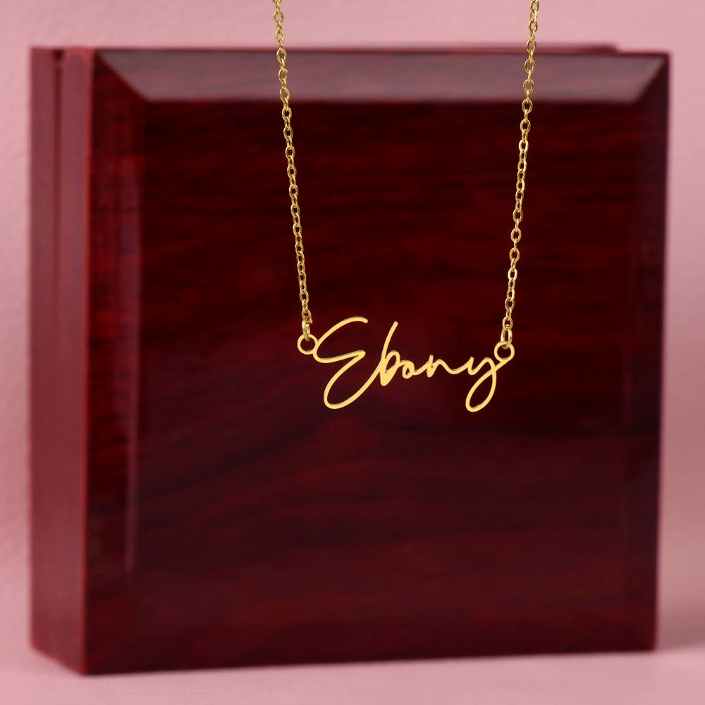 First Valentines Day - Signature Style Name Necklace