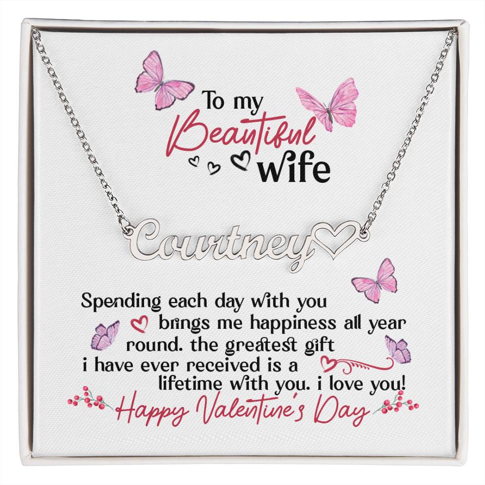 Lifetime With You - Heart Name Necklace