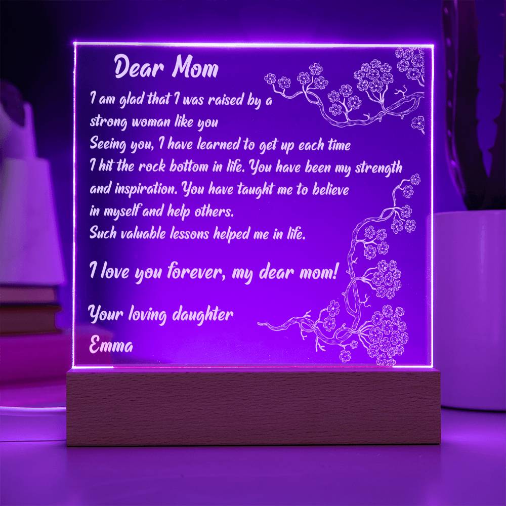 Strong Woman - Square Acrylic Plaque