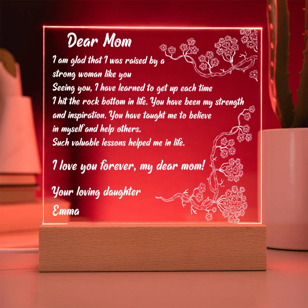 Strong Woman - Square Acrylic Plaque