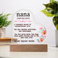 Nana Meaning - Printed Heart Acrylic Plaque