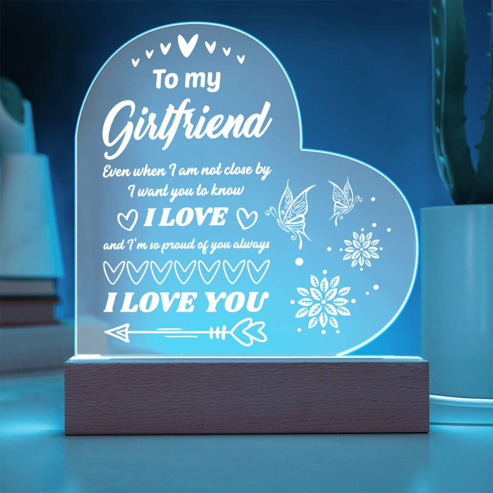 I want  you to Know - Printed Heart Acrylic Plaque