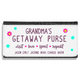 Grandma's Getaway Purse With Kids Names - Faux Crocodile Skin Faux Ladies Purse