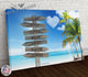 Beach Cloud Heart Family Names Signpost Canvas Print | Personalized Framed Canvas Art