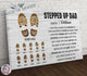 Stepped Up Dad Canvas | Personalized Framed Canvas Art