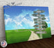 Windmill Field Family Names Signpost Canvas Print | Personalized Framed Canvas Art