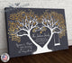 Personalized Family Like Branches on a Tree Canvas Wall Art