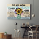 To My Mother | Mother's Day | For Mother | Wall Decor | Canvas Wall Art