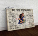 To My Husband Canvas Print | Personalized Framed Canvas Art