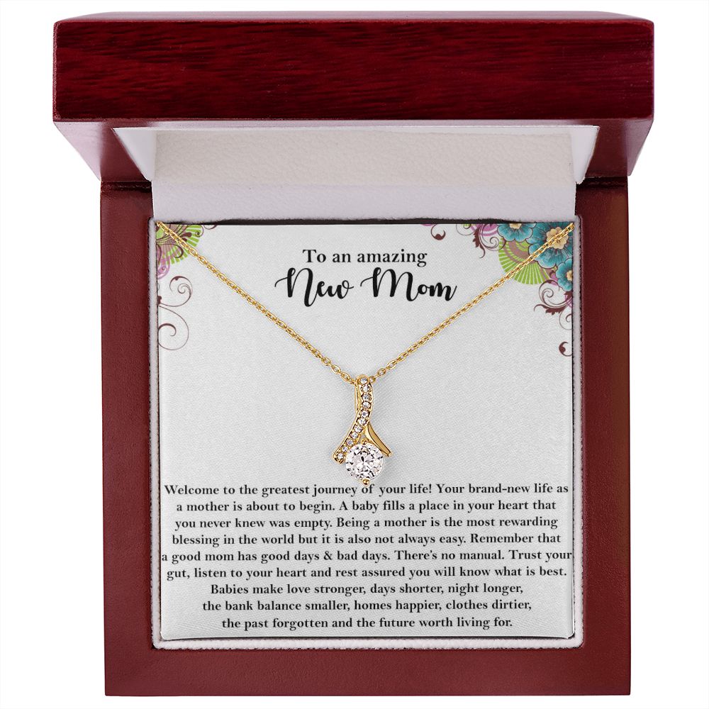New MOM  Alluring Beauty necklace - 18k White and Gold